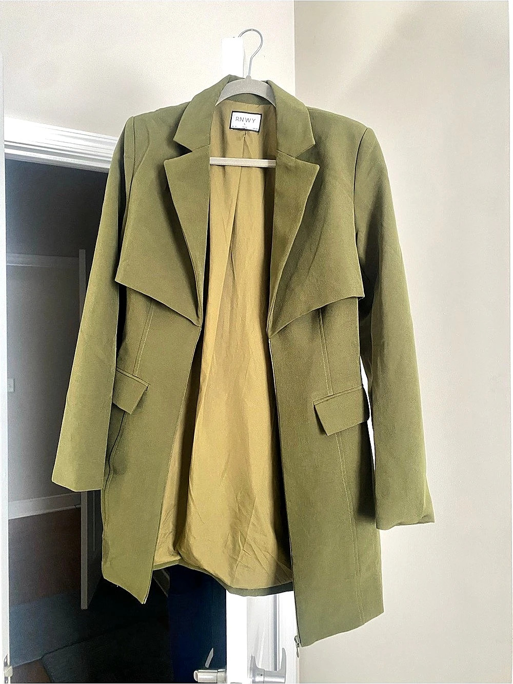 RNWY Suit Blazer Dress Women's Olive Size 8